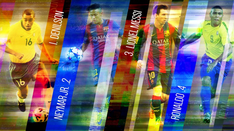 Ronaldinho's 5-man Team: Denilson, Messi, Ronaldo, Neymar