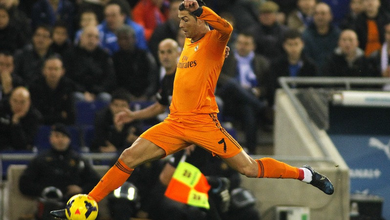 Cristiano Ronaldo of Real Madrid during the Spanish League match between Espanyol and Real Madrid
