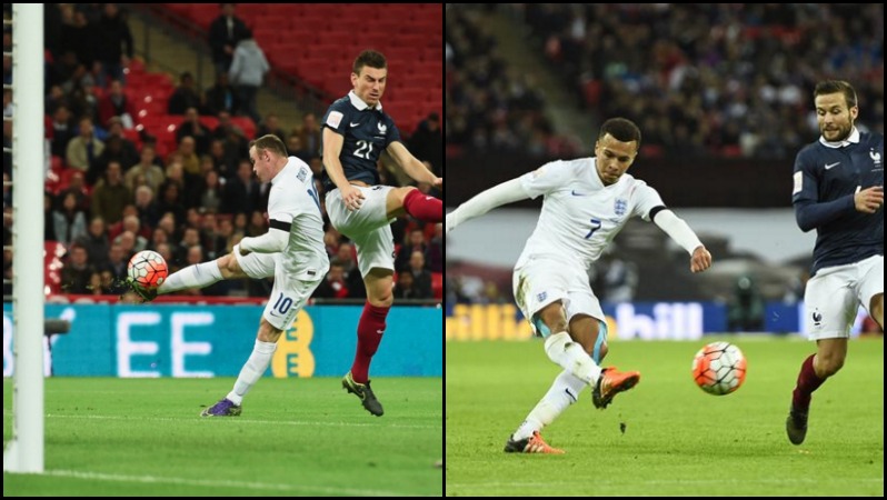 Wayne Rooney and Dele Alli score for England