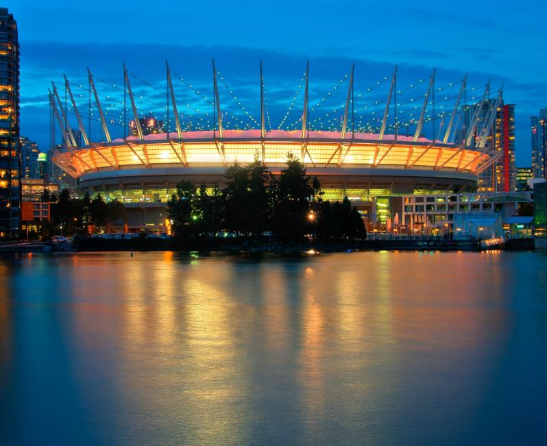 pictures of amazing stadiums, BC place river
