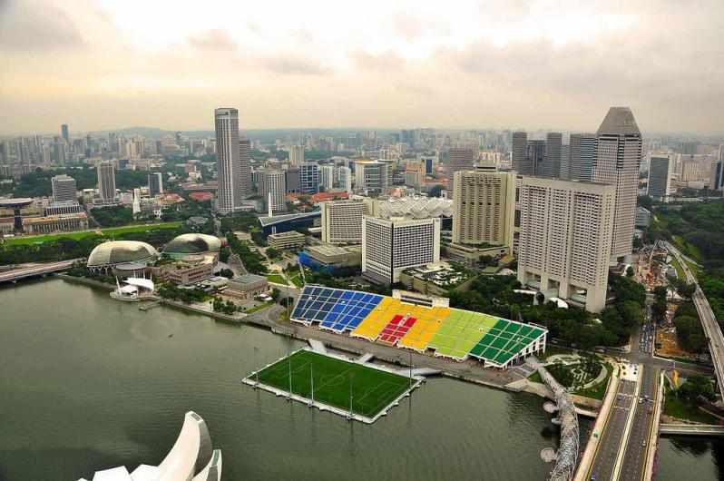 pictures of amazing stadiums, marina bay arial