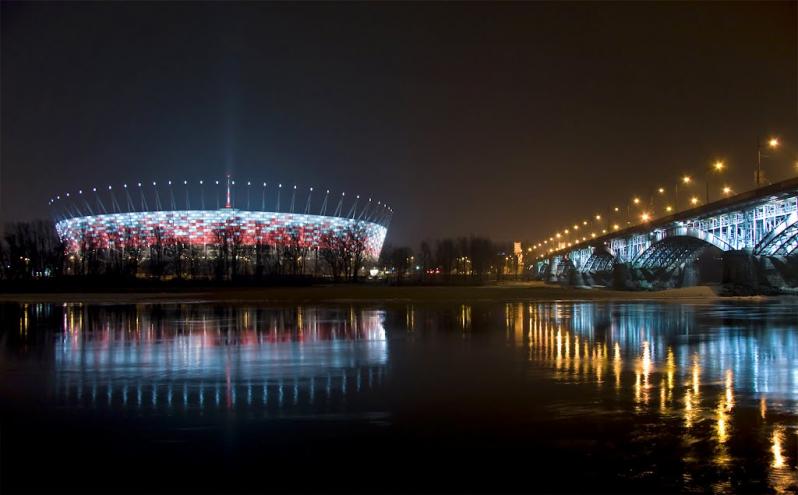 pictures of amazing stadiums, national stadium night