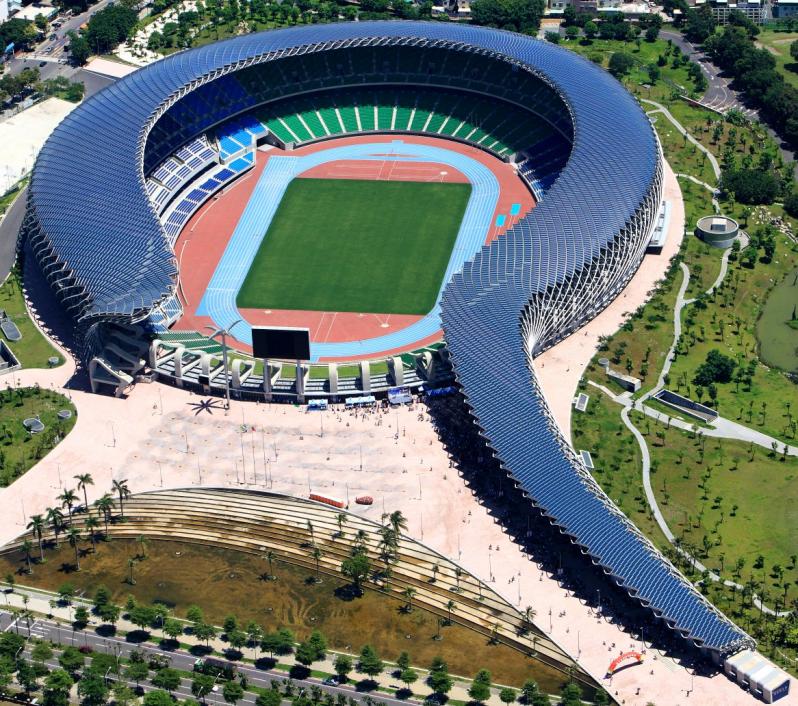 pictures of amazing stadiums, taiwan national stadium full arial