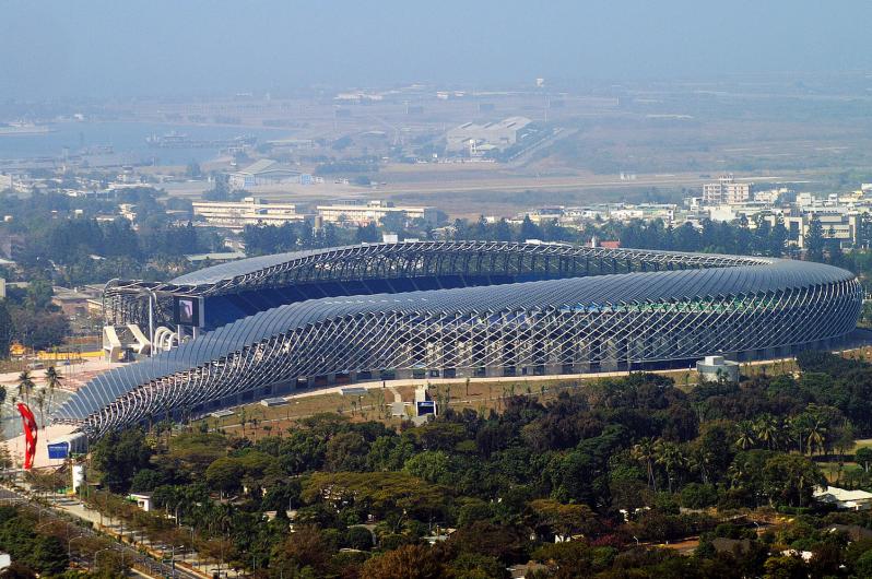 pictures of amazing stadiums, taiwan national stadium side arial